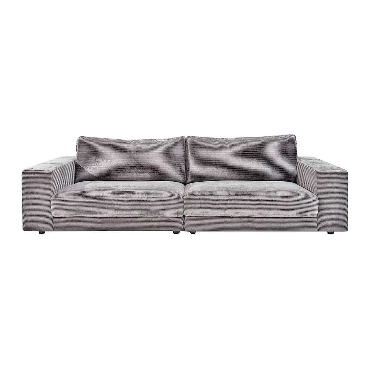 3C Candy Cord Sofa Seventies - Breite: 290 cm | Farbe: Hellgrau |  Sitztiefe: 84 cm