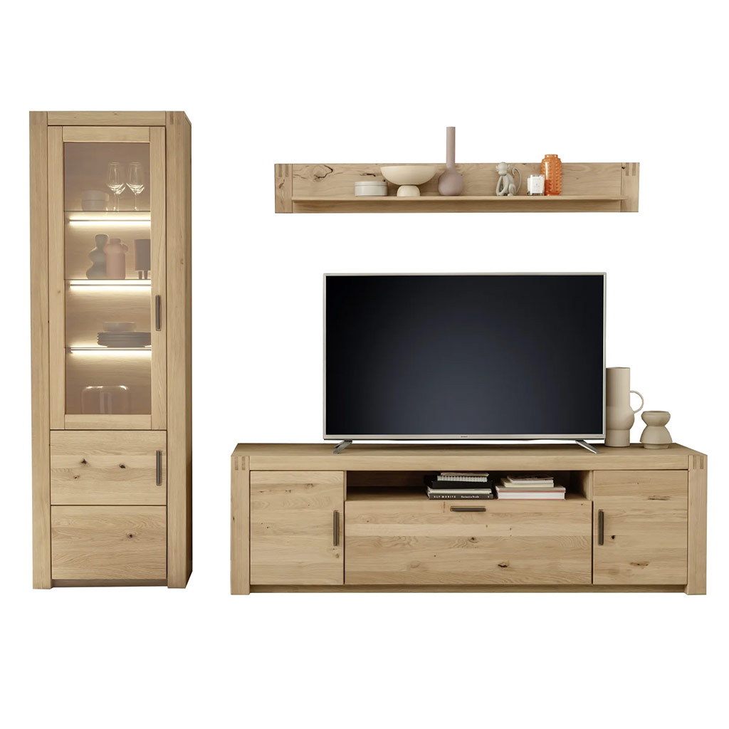 Wohnwand Paderborn mit Beleuchtung