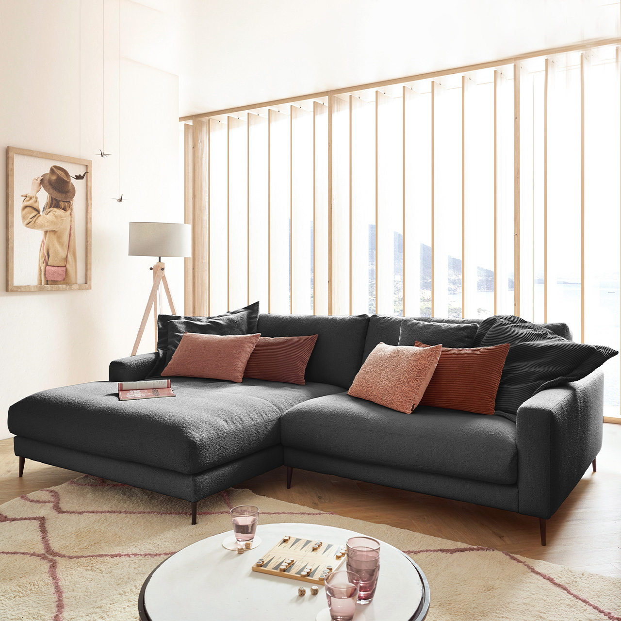 Bouclé Ecksofa TL 2289