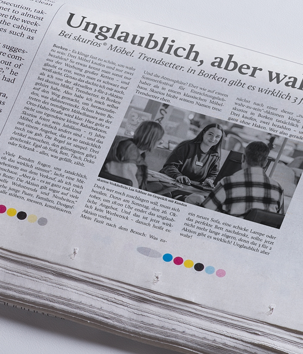 Unglaublich, aber wahr! Bei skurios Möbel. Trendsetter. in Borken gibt es wirklich 3 für 2!