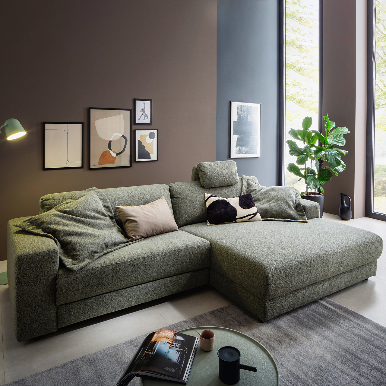 Bouclé Ecksofa TL 3022