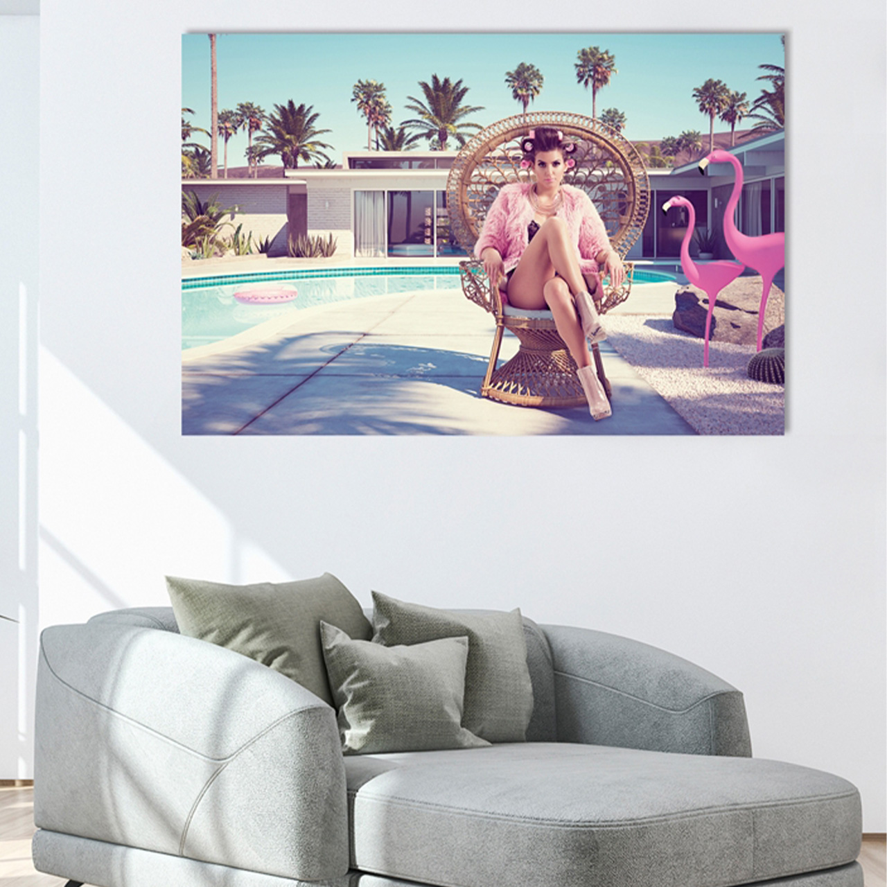Imageland Bild Dame mit Flamingos Imageland Bild Dame mit Flamingos