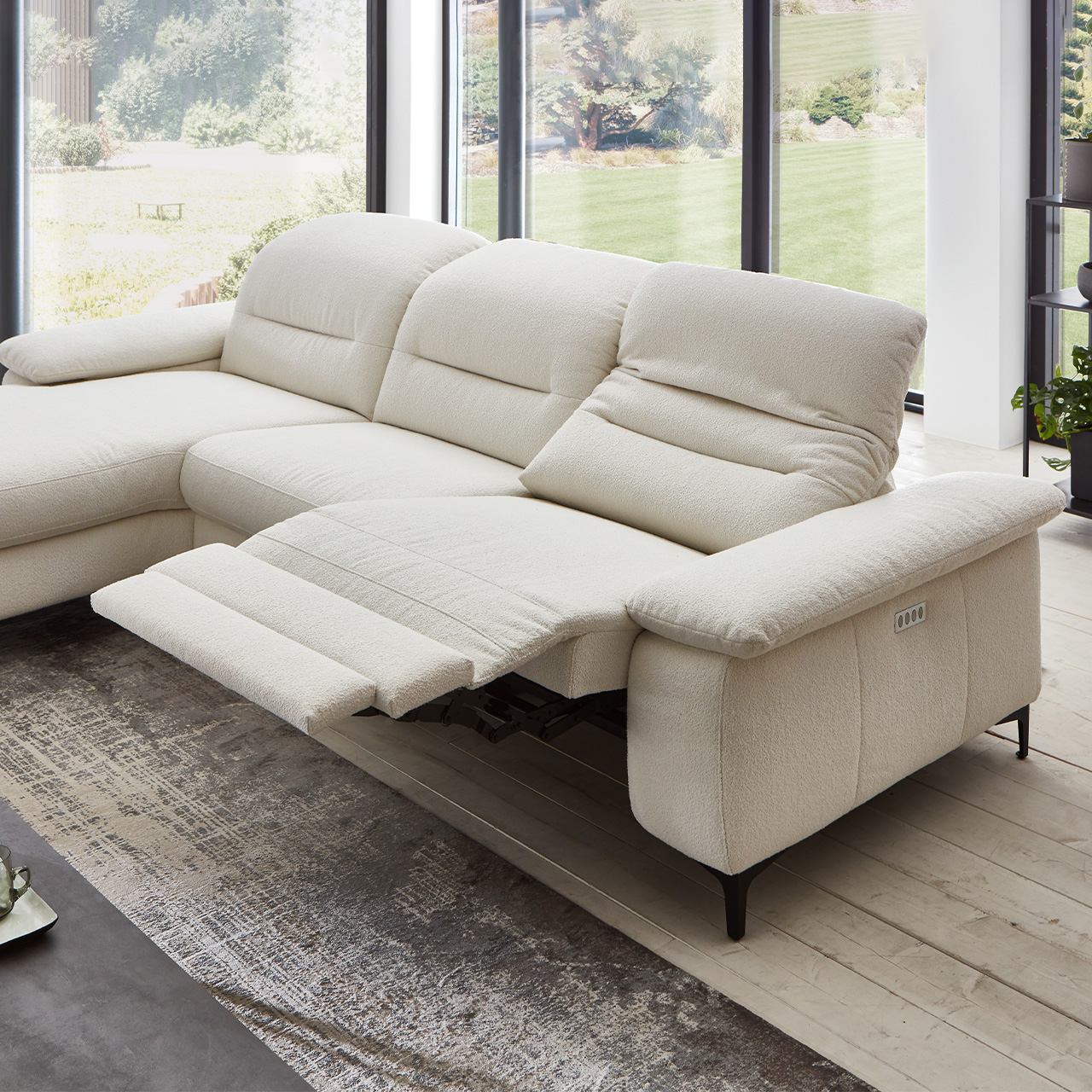 Bouclé Ecksofa 2602