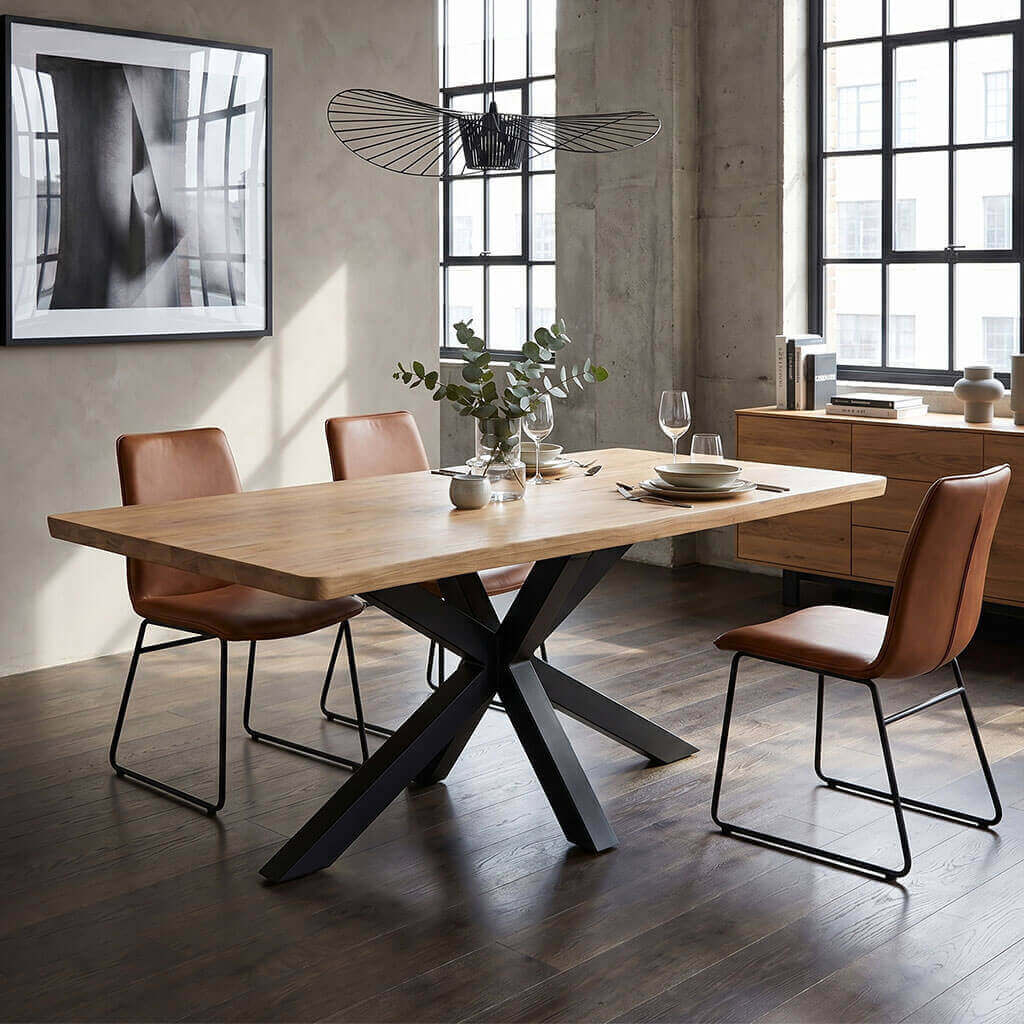 Esstisch LN2071 Holz Massiv Eiche