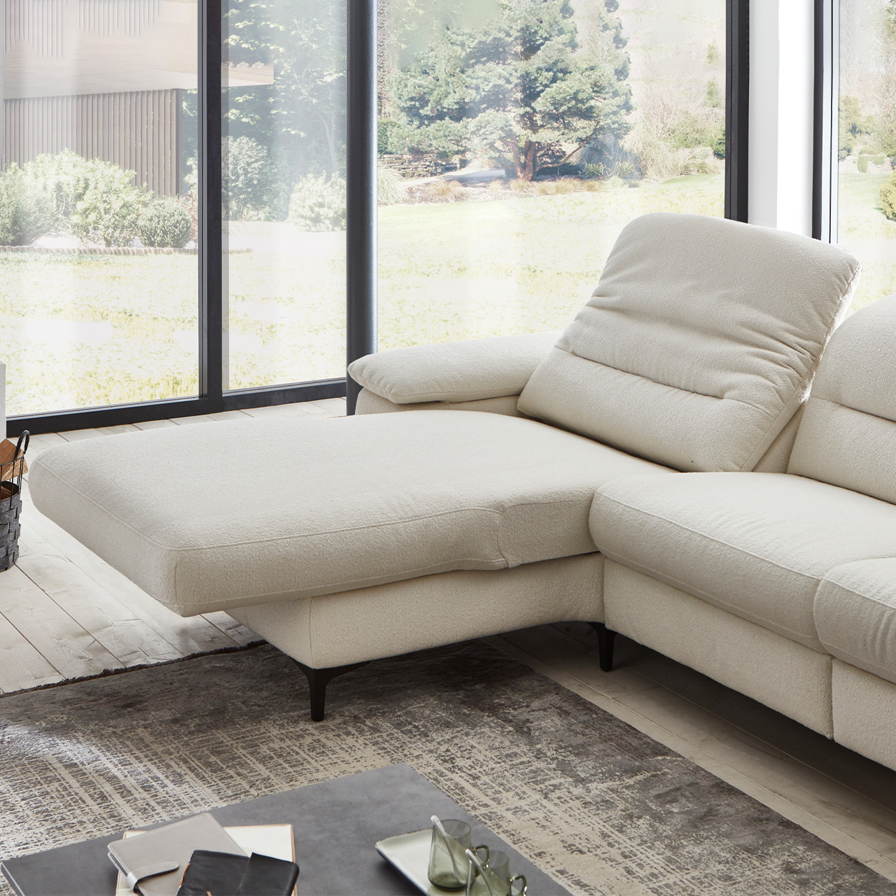 Bouclé Ecksofa 2602