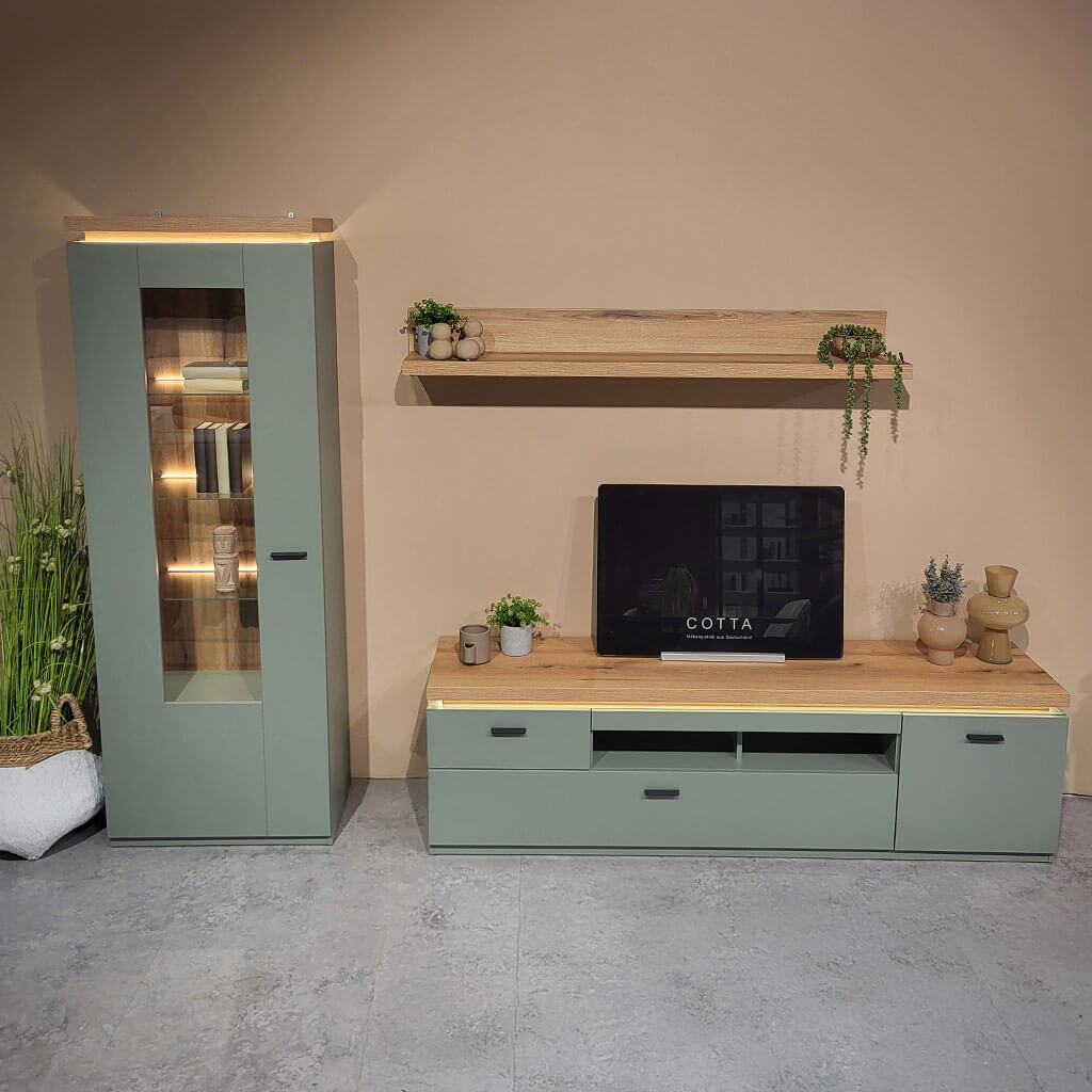 Wohnwand Monty mit Beleuchtung