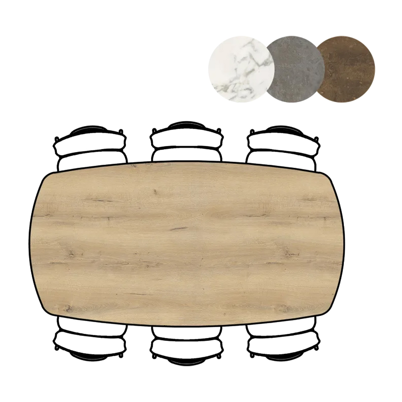 xooon Esstisch Oval Masura