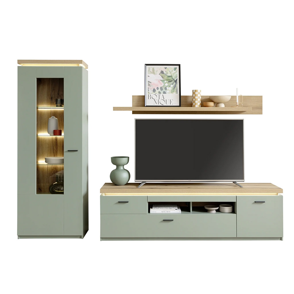 Wohnwand Monty mit Beleuchtung