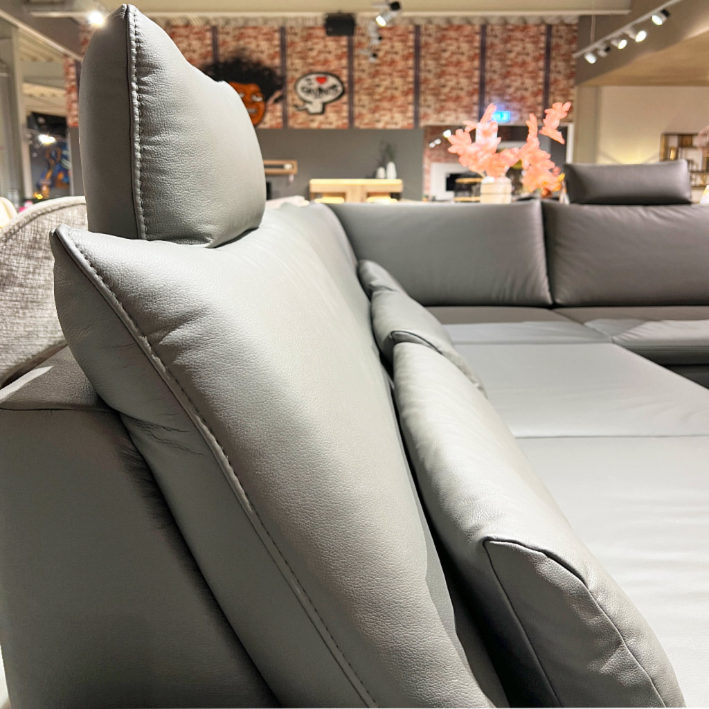 Ecksofa Echtleder mit Hocker MK 3022 Ecksofa Echtleder mit Hocker MK 3022