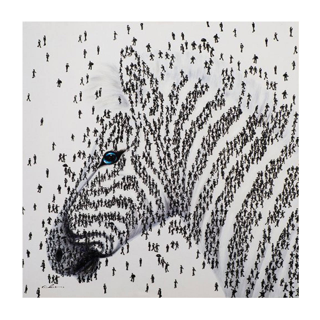 Imageland Bild Zebra aus Menschen II 