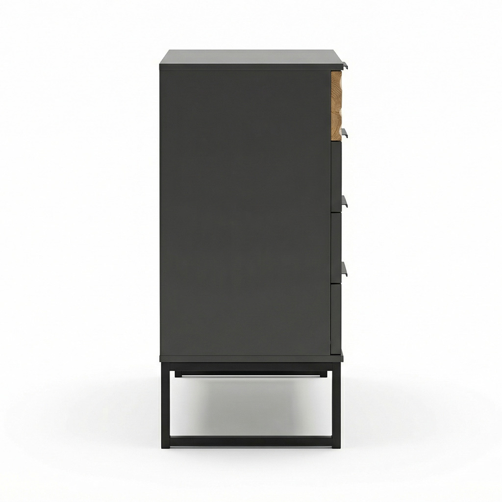 Nachttisch Amsterdam Nachtschrank mit Riffholz