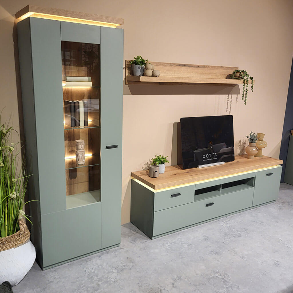 Wohnwand Monty mit Beleuchtung