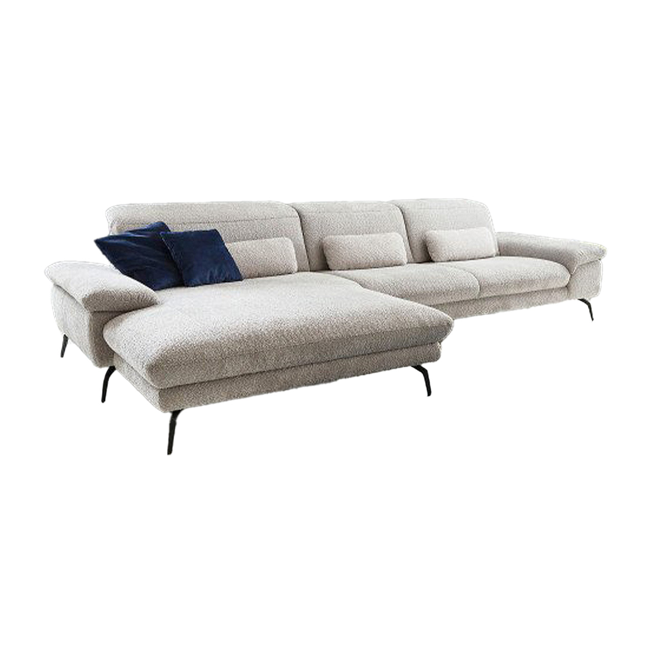 3C Candy Cord Sofa Upper East - Farbe: Weiß | Modell: Longchair links