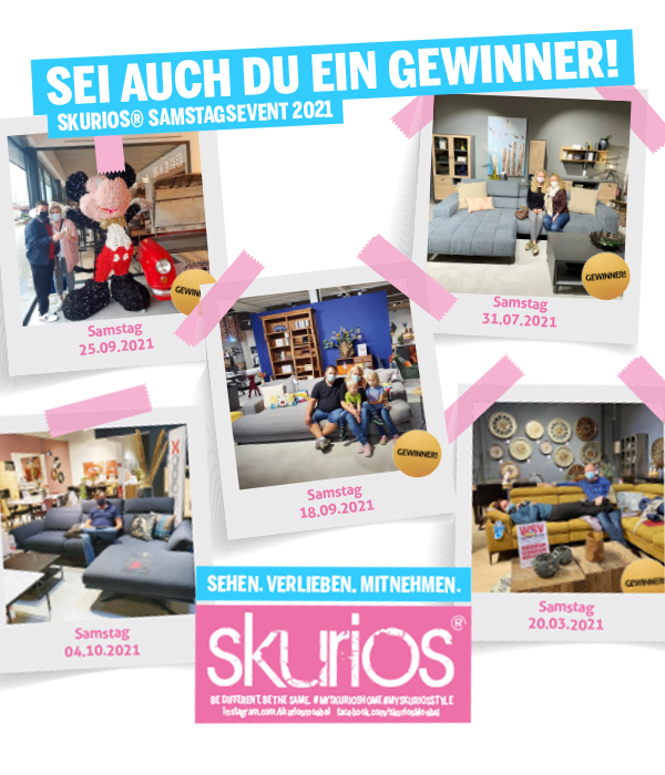 skurios® Samstagsevent - Sei auch du ein Gewinner!