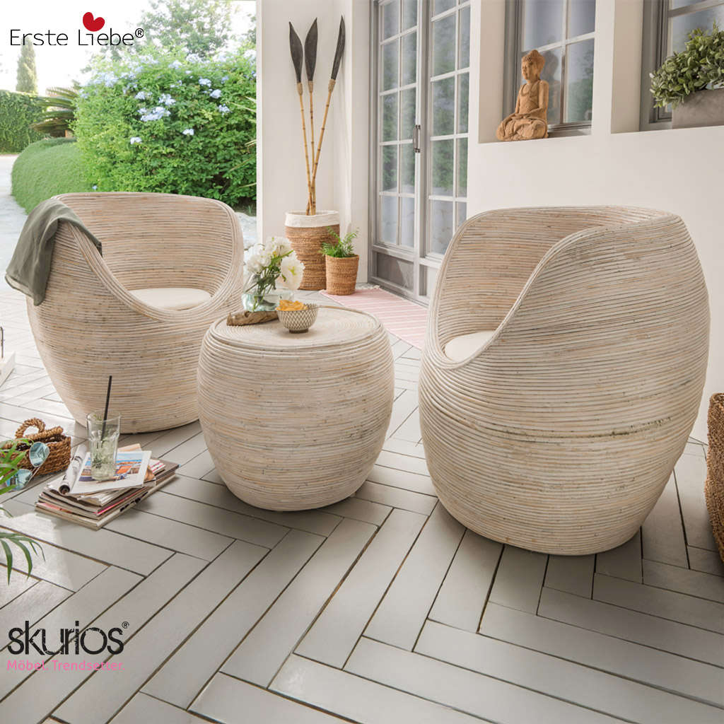 Erste Liebe Möbel Rattan Lounge-Set Loungemöbel