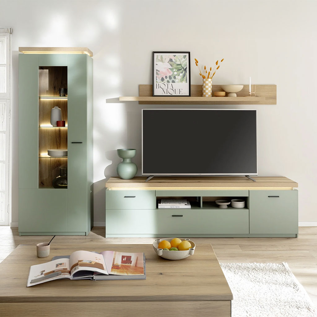 Wohnwand Monty mit Beleuchtung