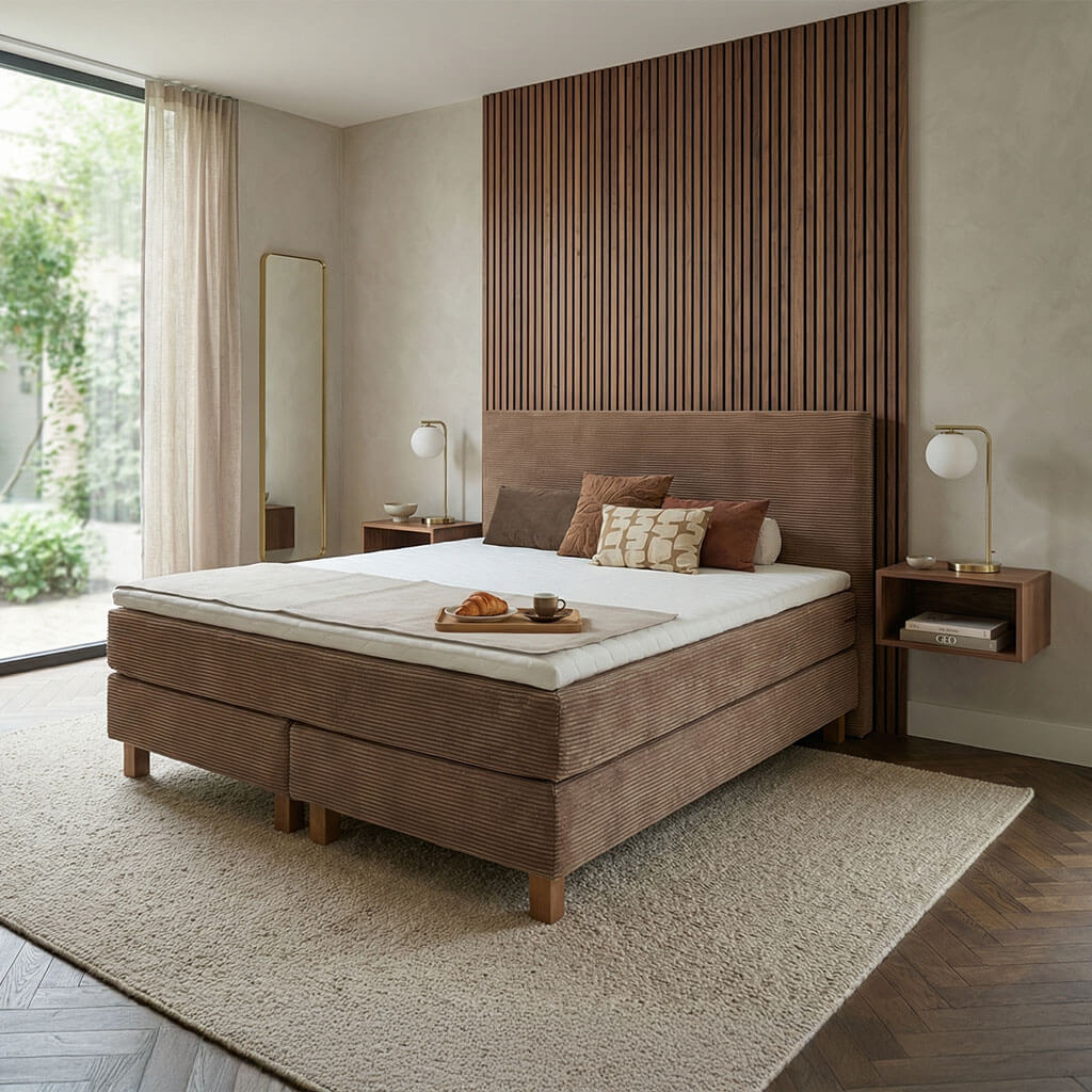 Karlskrona Cord Boxspringbett Smart