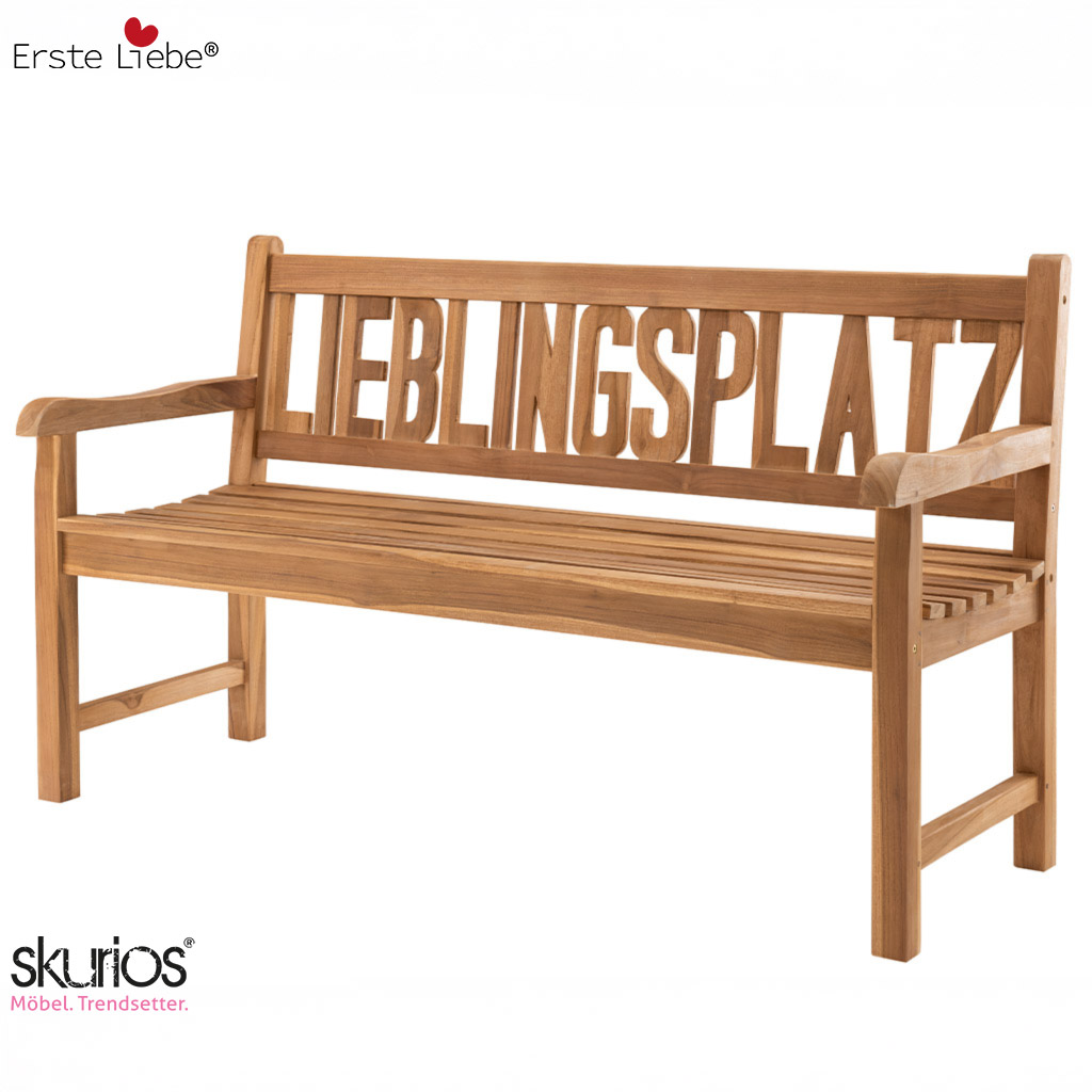 Erste Liebe Möbel Gartenbank Teak LIEBLINGSPLATZ