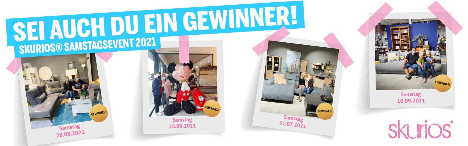 skurios® Samstagsevent - Sei auch du ein Gewinner!
