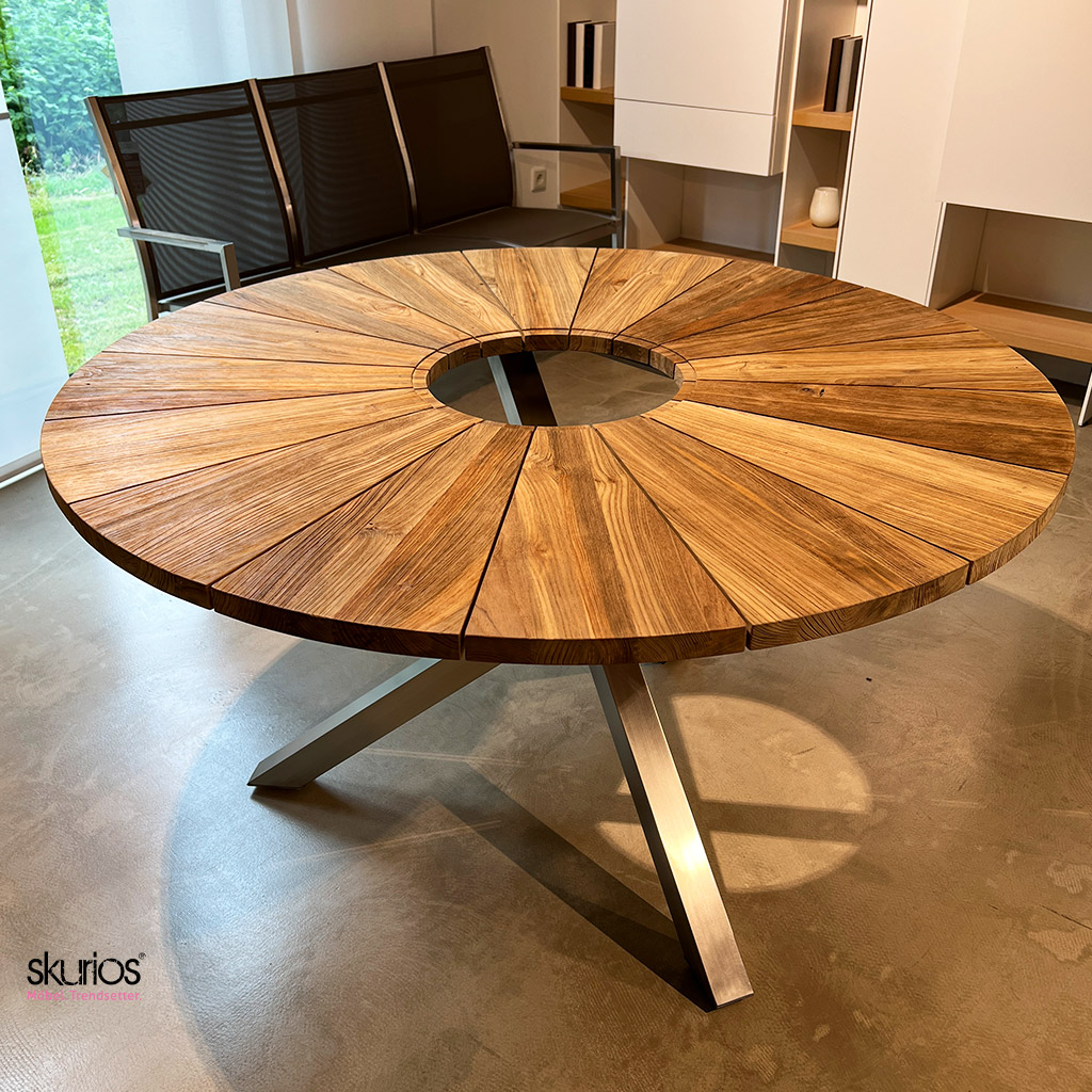 Zebra Tisch Oryx 7218 Metall/Teak Zebra Tisch Oryx 7218 Metall/Teak