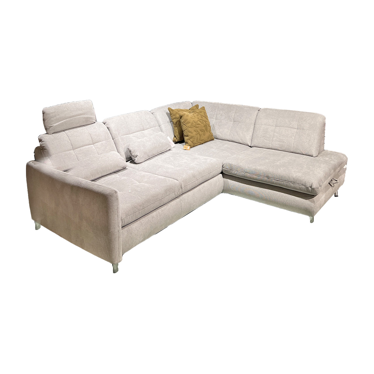 3C Candy Cord Sofa Upper East - Farbe: Weiß | Modell: Longchair links
