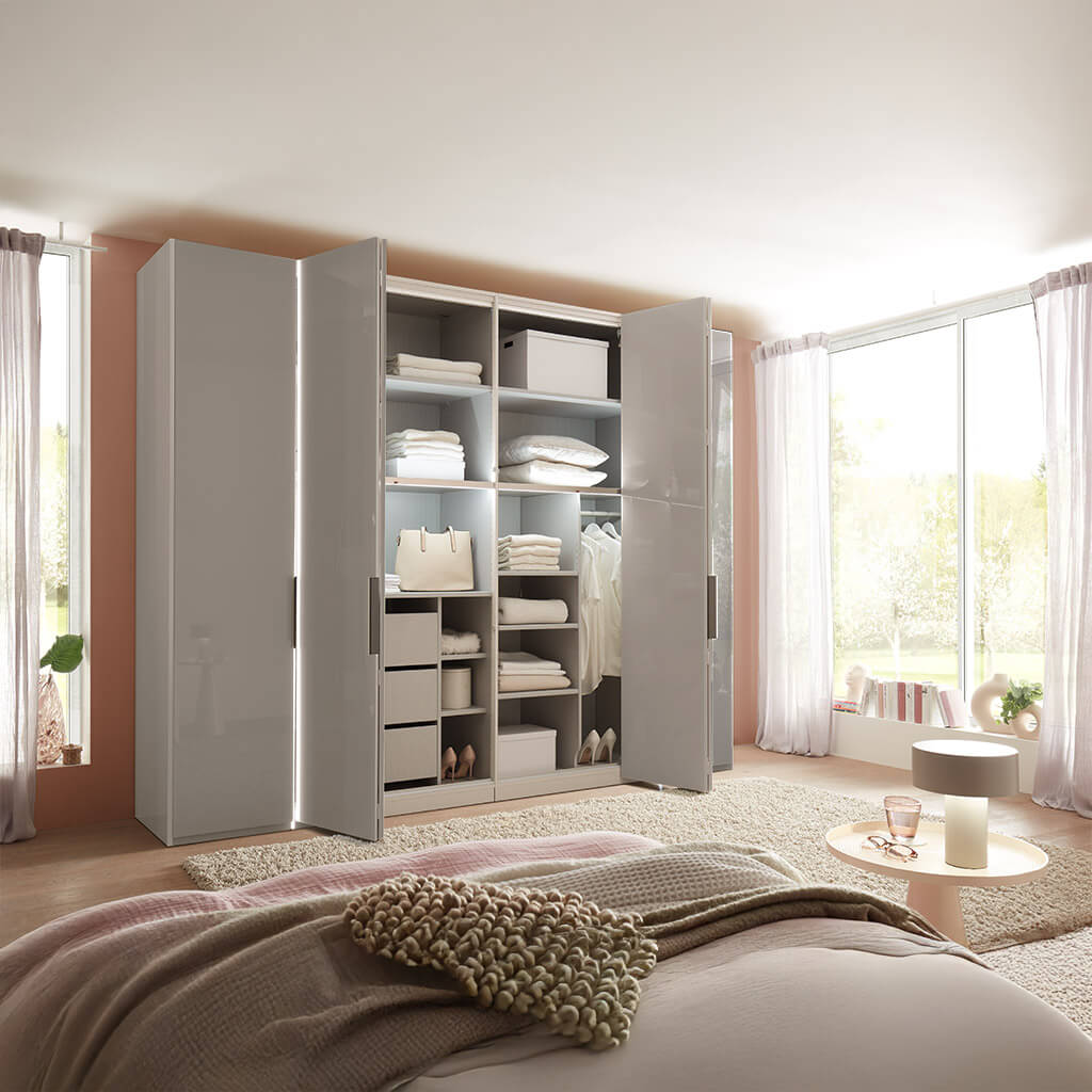 Kleiderschrank TL 3412 mit Dreh- und Falttüren