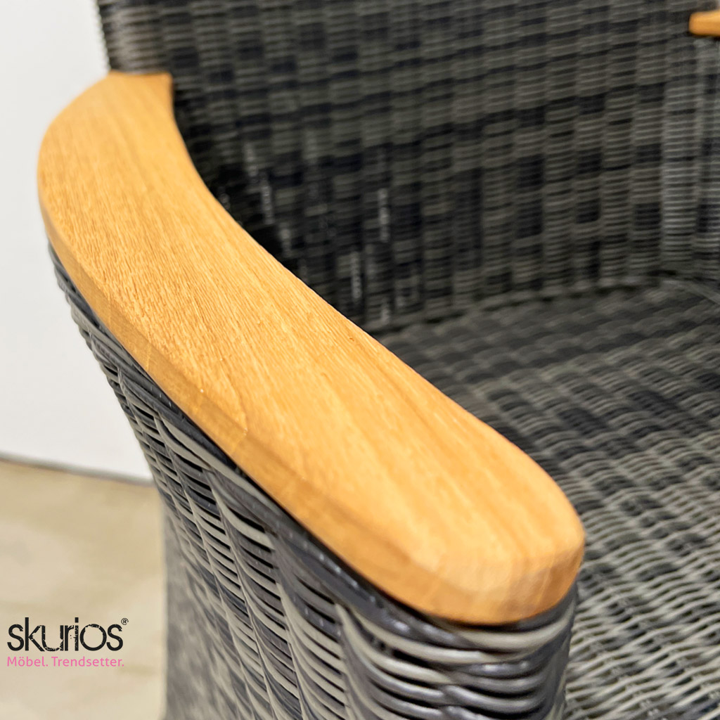 Zebra Sessel Status 20123 Aluminium/Teak grau Zebra Sessel Status 20123 Aluminium/Teak grau