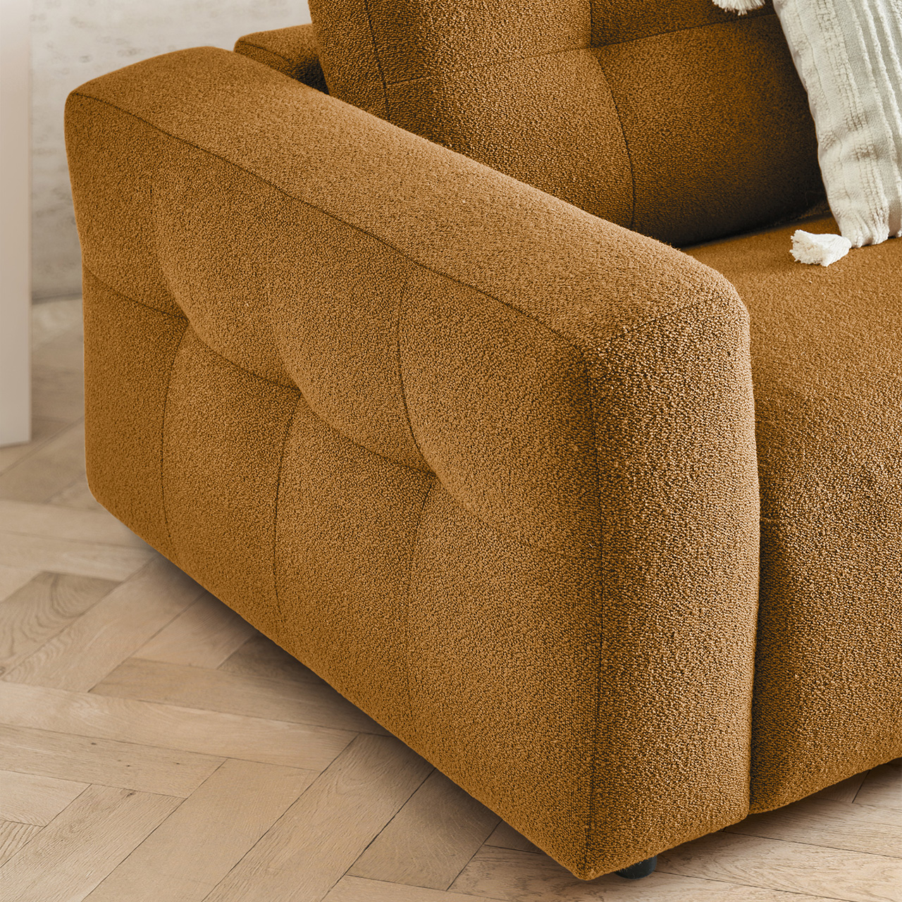 Bouclé Ecksofa SK 3025