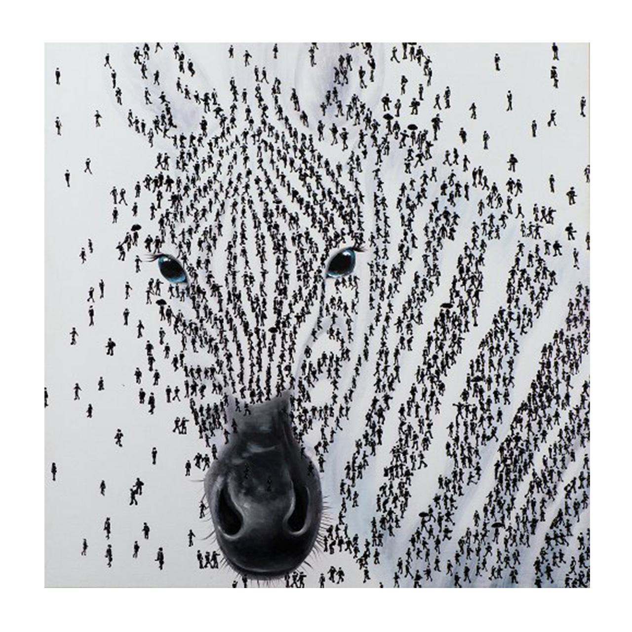 Imageland Bild Zebra aus Menschen 