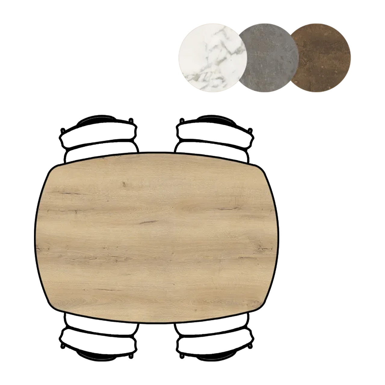 xooon Esstisch Oval Masura
