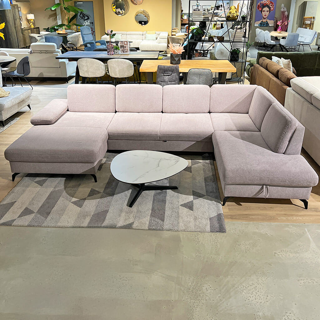 Wohnlandschaft U-Form Melrose Funktionssofa